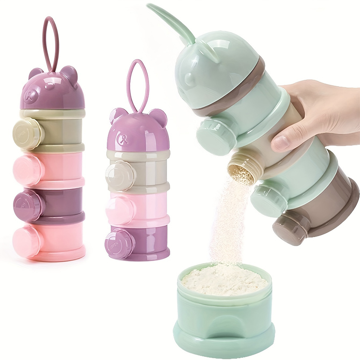Food Snacks For 1 Year Old - Askılı Büyük Kapasiteli Bebek Süt Tozu