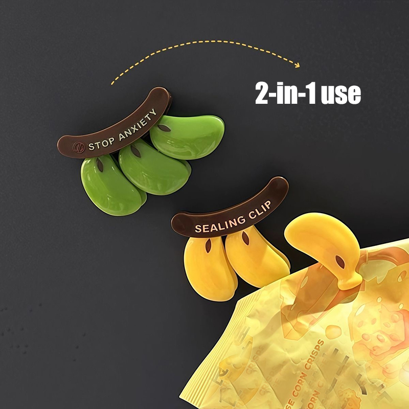Food Snacks For 1 Year Old - Muz Şekilli Buzdolabı Mıknatısları Çanta Klipsi,