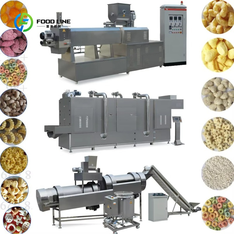 Food Snacks Making Machine - Özelleştirilmiş Çift Vidalı Ekstrüder Tatlı Mısır