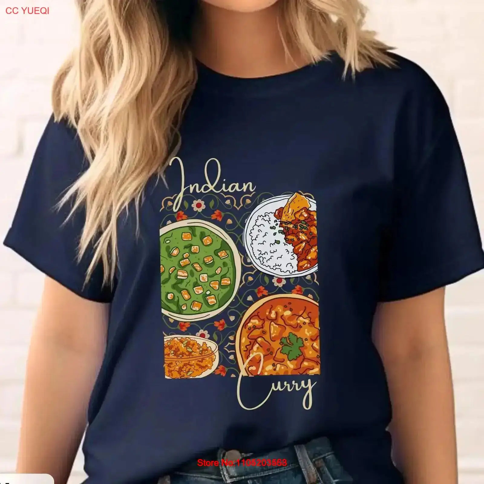 Food Snacks Indian - Hint Köri Sanatı Tişörtü Tereyağlı Tavuk
