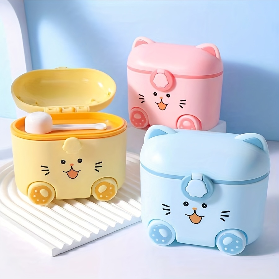Food Snacks For 1 Year Old - Kaşık ve Kilitli Sevimli Kedi Süt