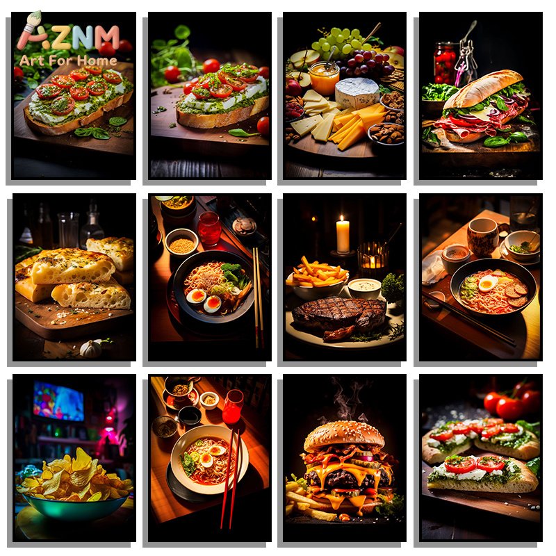 Food Platter Snacks - AZNM Gurme Gıda Kanvas Posteri Çerçevesiz