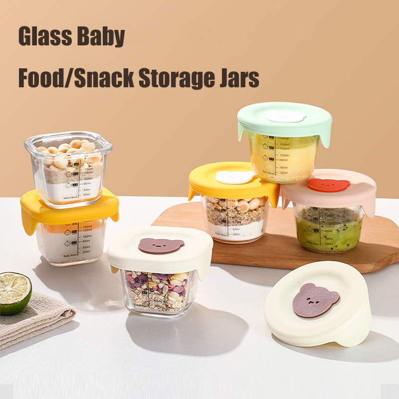 Food Snacks For 1 Year Old - 180ml cam bebek maması saklama kavanozları