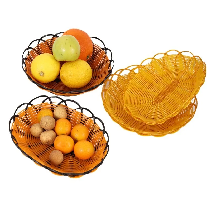 Yeni taklit Rattan meyve sepet - Food Snacks Indian incelemesi ve fiyatı